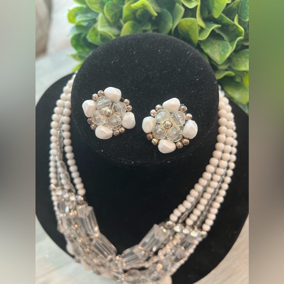 CHICOS STATEMENT NECKLACE & CLIP ON EARRINGS-SPARKLE BLING TASSLES & MORE!🔥🔥🔥 - Picture 6 of 17